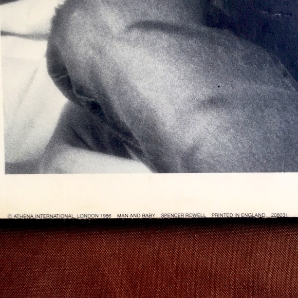 Vintage 1986 Athena International MAN AND BABY  Spencer Rowell Art Print #208031 - Picture 4 of 6